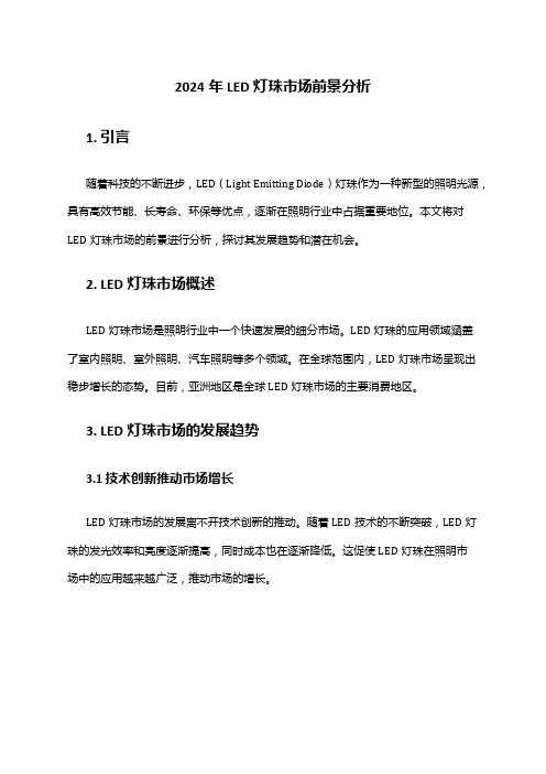 2024年LED灯珠市场前景分析