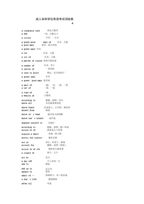 成人本科学位英语考试词组表.doc