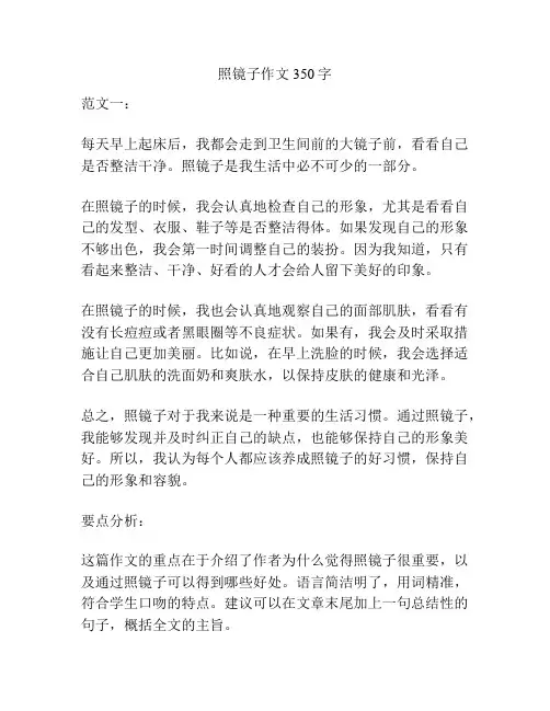 照镜子作文350字