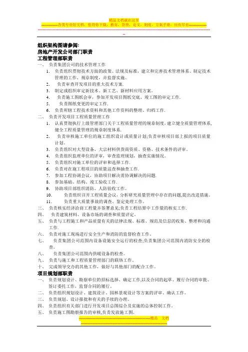 房地产组织架构以及管理制度