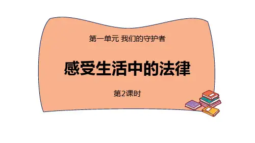 最新部编版六年级道德与法治上册《感受生活中的法律》优质ppt教学课件