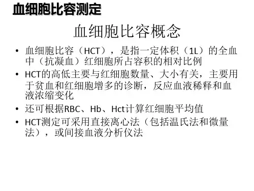 2.2.28红细胞比容红细胞平均指数