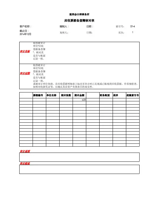 D1 应收票据及坏账准备