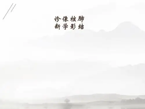 肺结核的影像学诊断  ppt课件
