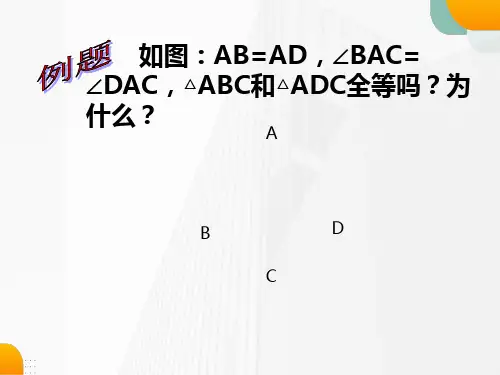 边角边定理练习题