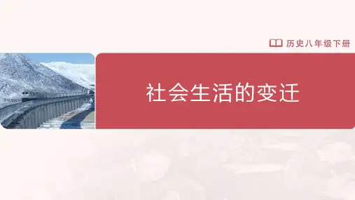 初中历史八年级下册-19社会生活的变迁(教学课件)