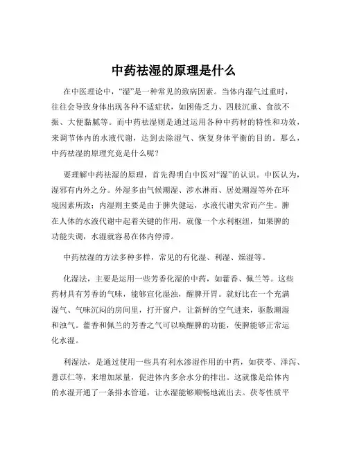 中药祛湿的原理是什么