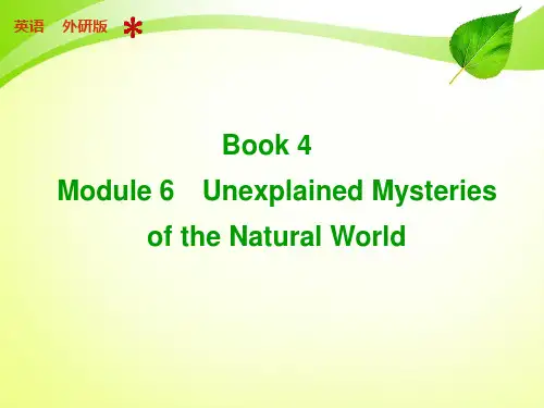 外研社高中英语必修四单Book 4 Module 6