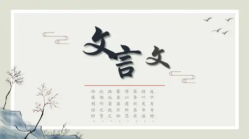 中考语文一轮专题复习课件：文言文专项阅读提升(共38张PPT)