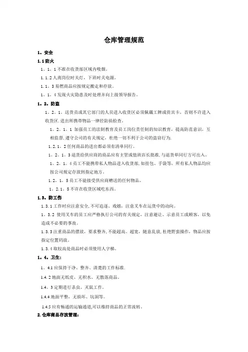 仓库管理规范67508