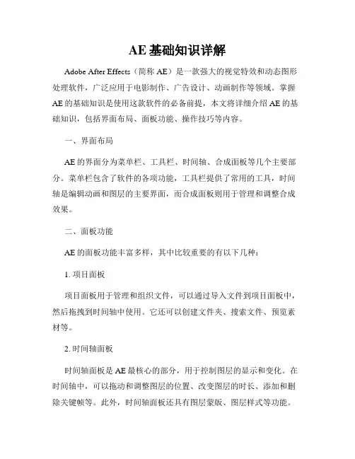 AE基础知识详解