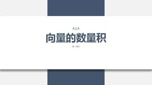 6.2.4向量的数量积运算(第一课时)高一数学下学期课件(人教A版必修第二册)