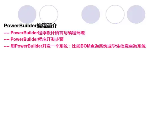 PowerBuilder快速入门讲义