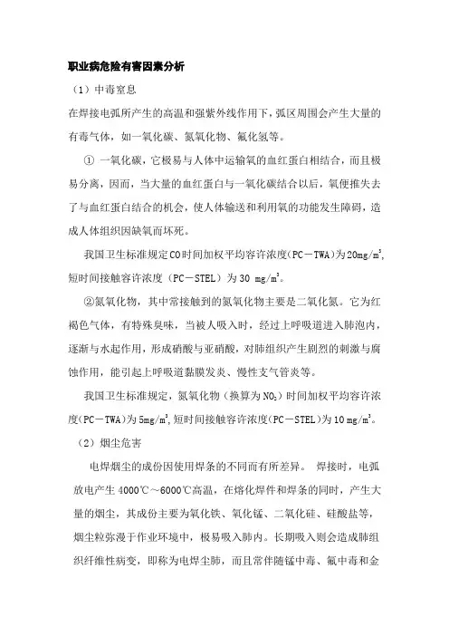 职业病危险有害因素分析