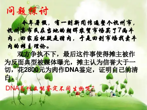 dna的分子结构和特点PPT课件