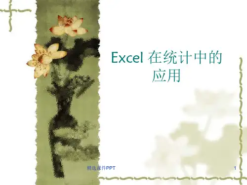Excel在统计学中的应用ppt课件