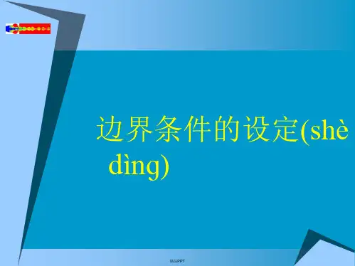 Fluent 第7章  边界条件