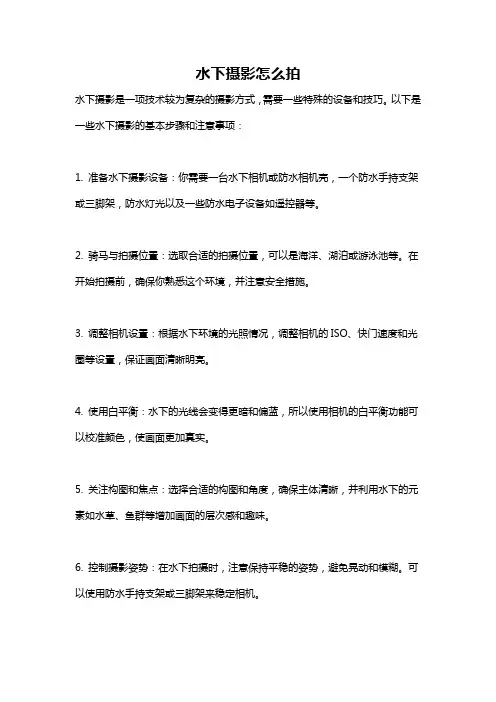 水下摄影怎么拍