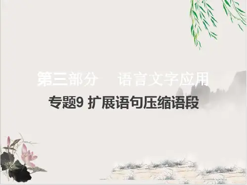 2021届新高考版语文课件下载： 专题9 扩展语句压缩语段34
