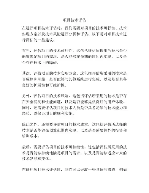 项目技术评估