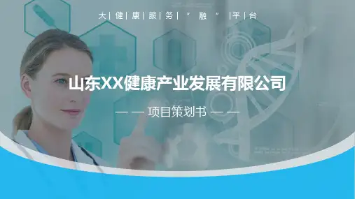 大健康产业项目策划书汇报模板ppt
