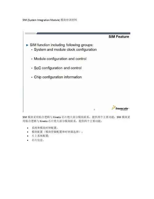 飞思卡尔kinetis_内部培训资料_SIM部分