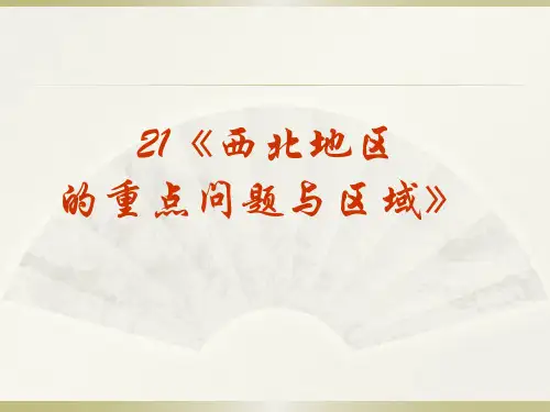 21西北地区的重点问题与区域