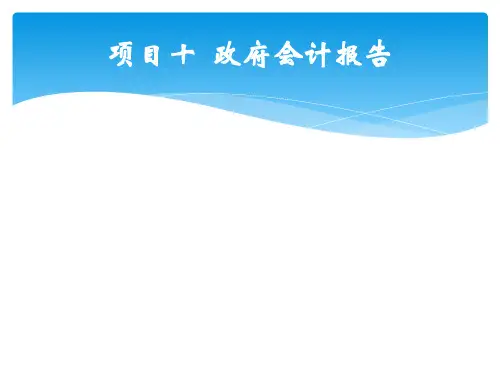 第十章  政府会计报告  《行政事业单位会计实务》PPT课件