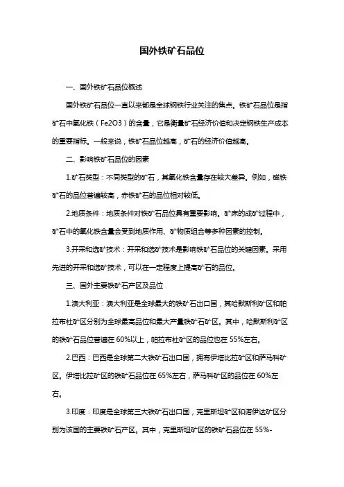 国外铁矿石品位