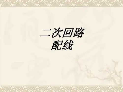 二次回路配线专题培训课件