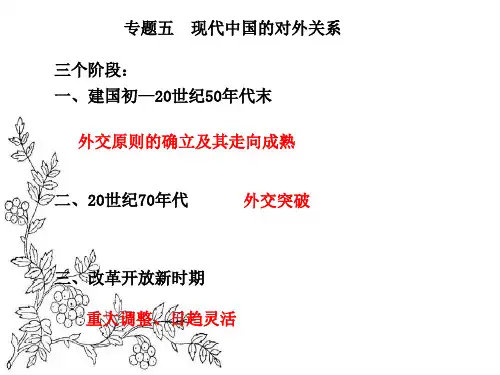人民版历史必修一专题五《现代中国的对外关系》课件 (共46张PPT)