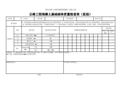 监理(抽检)资料