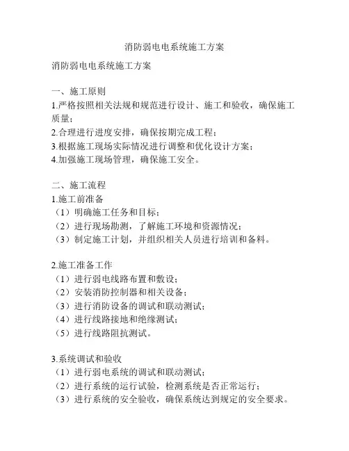 消防弱电电系统施工方案