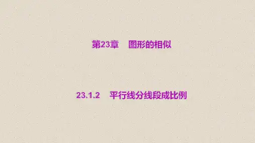 [初中数学]平行线分线段成比例课件+华东师大版九年级数学上册