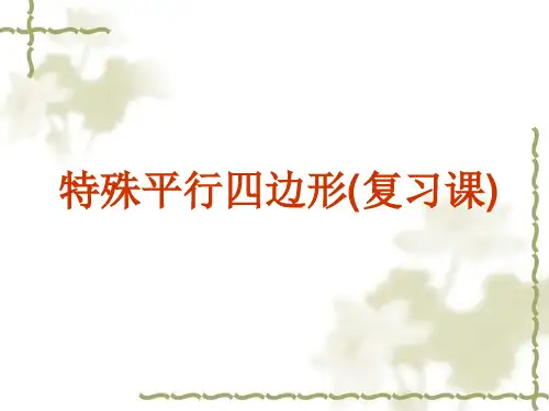 九年级中考复习   特殊平行四边形的复习 课件 (共11张PPT)