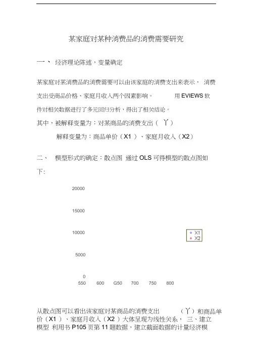 计量经济学截面数据异方差检验