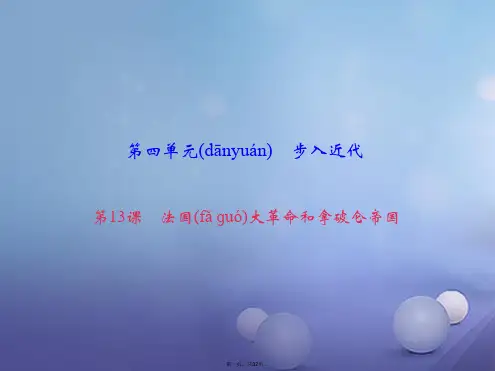 九年级历史上册第四单元第13课法国大革命与拿破仑帝国课件新人教版
