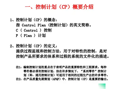 CP控制计划(control-plan培训内容)