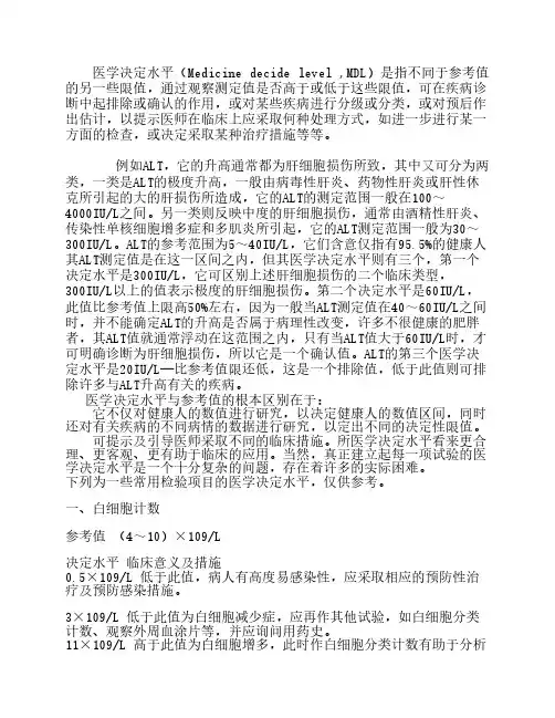 医学决定水平