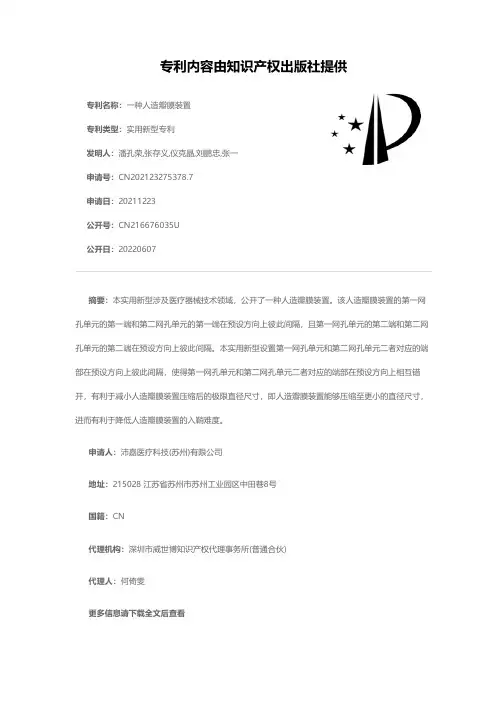 一种人造瓣膜装置[实用新型专利]