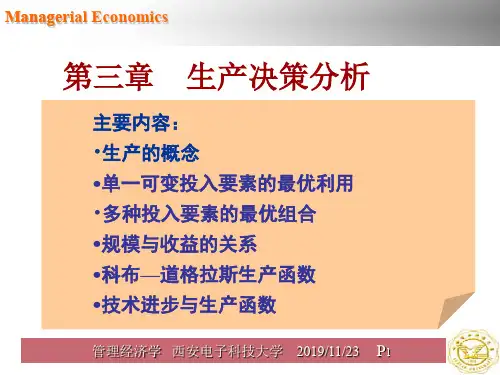 管理经济学第三章