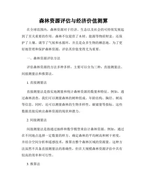 森林资源评估与经济价值测算