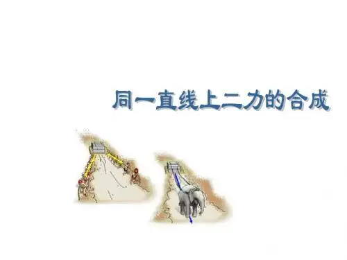 九年级物理同一直线上二力的合成(2019新)