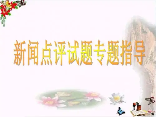 高考复习新闻点评类试题专题指导ppt优秀课件1