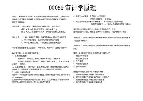 06069审计学原理重点