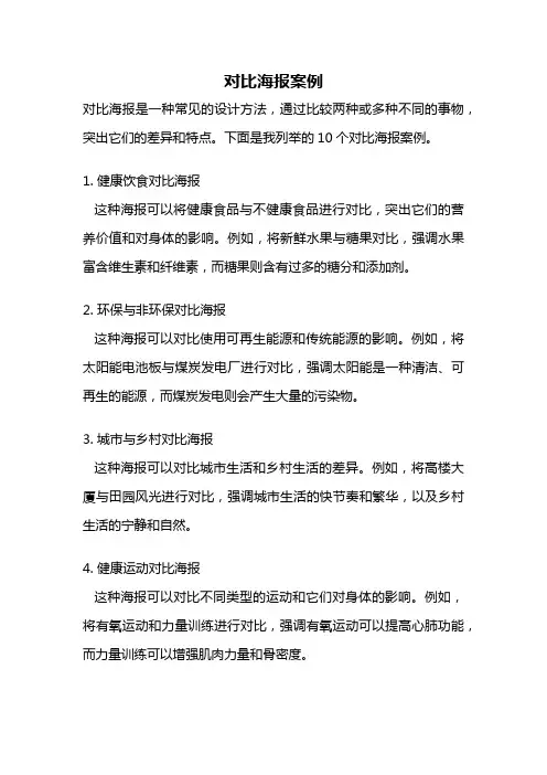 对比海报案例