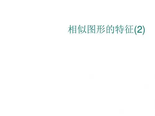 相似图形的特征2[下学期]--华师大版