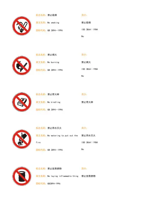 67个安全标志