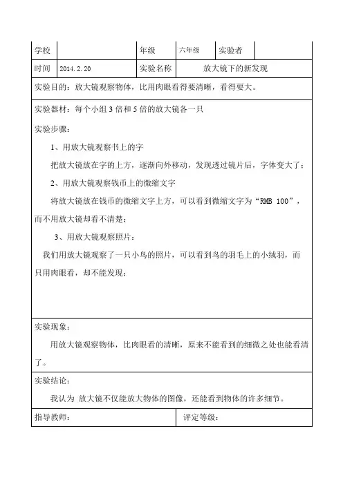 放大镜下的新发现(1)
