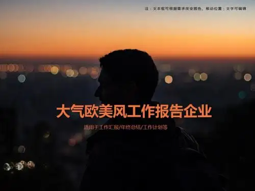 大气欧美风工作报告企业PPT模板